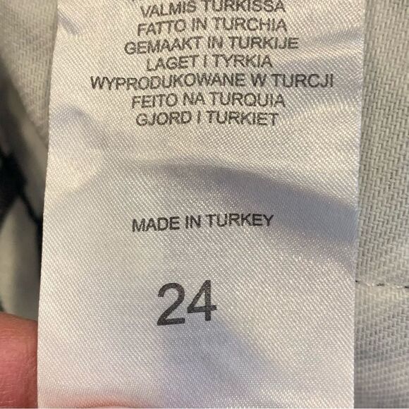 The Ragged Priest Wide Leg Dad Fit Black White Wave Print Jeans Size 24 - Picture 7 of 10